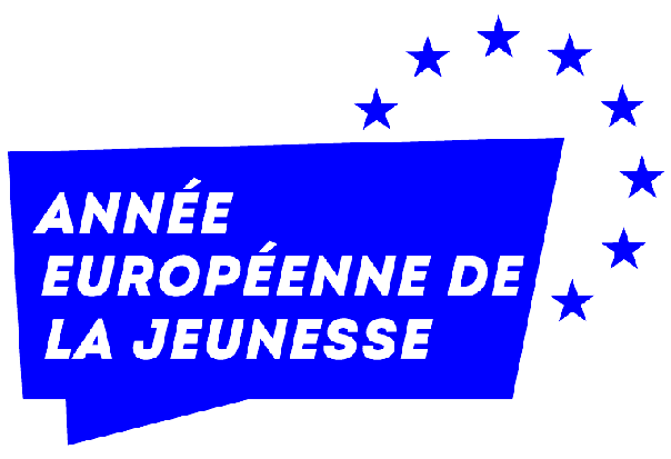 Logo de l'année européenne de la jeunesse couleur bleue
