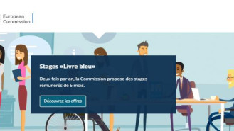 dessin numérique composé de différents candidats aux stages proposés par la Commission européenne