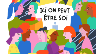 Visuel de la campagne de lutte contre les discriminations LGBT+ du ministère de l&#039;Education nationale et de la Jeunesse