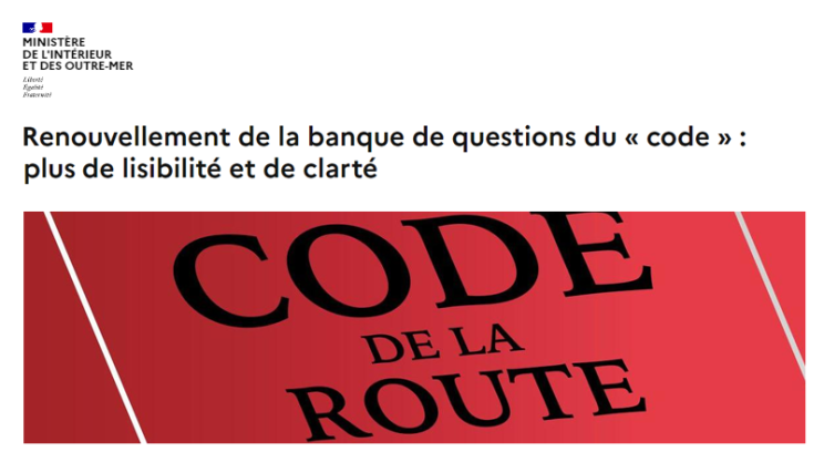 Code de la route 2023