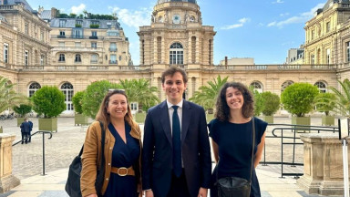 Le président du COJ et les deux présidentes de commissions du COJ